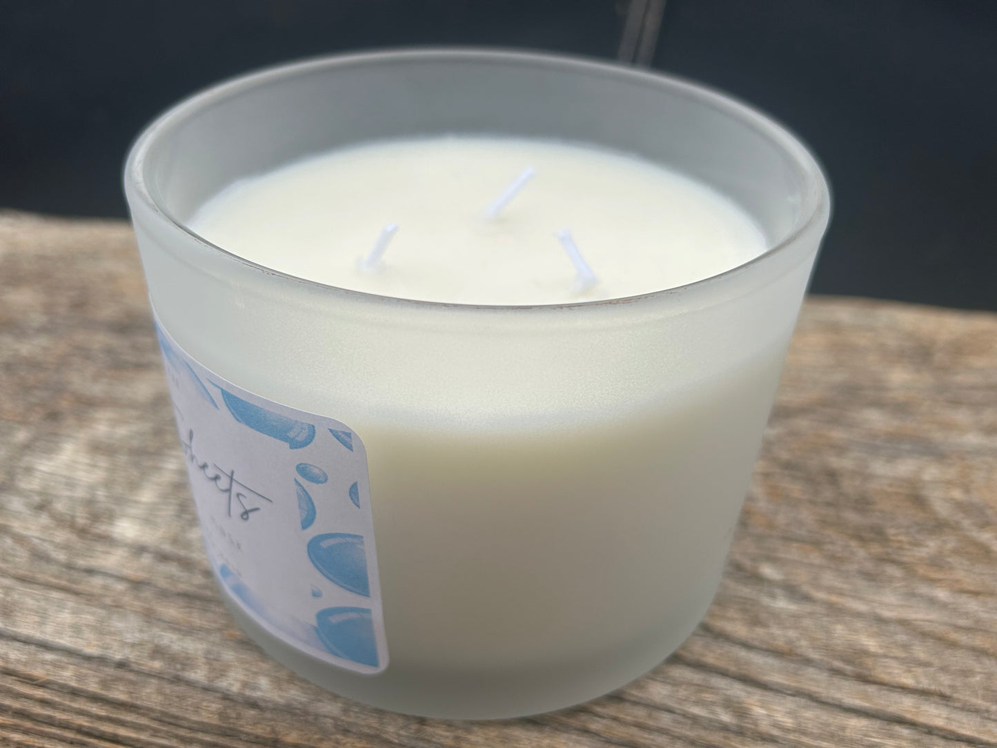 Clean Sheets - Fresh Linen Odor Eliminator Three Wick Soy Candle