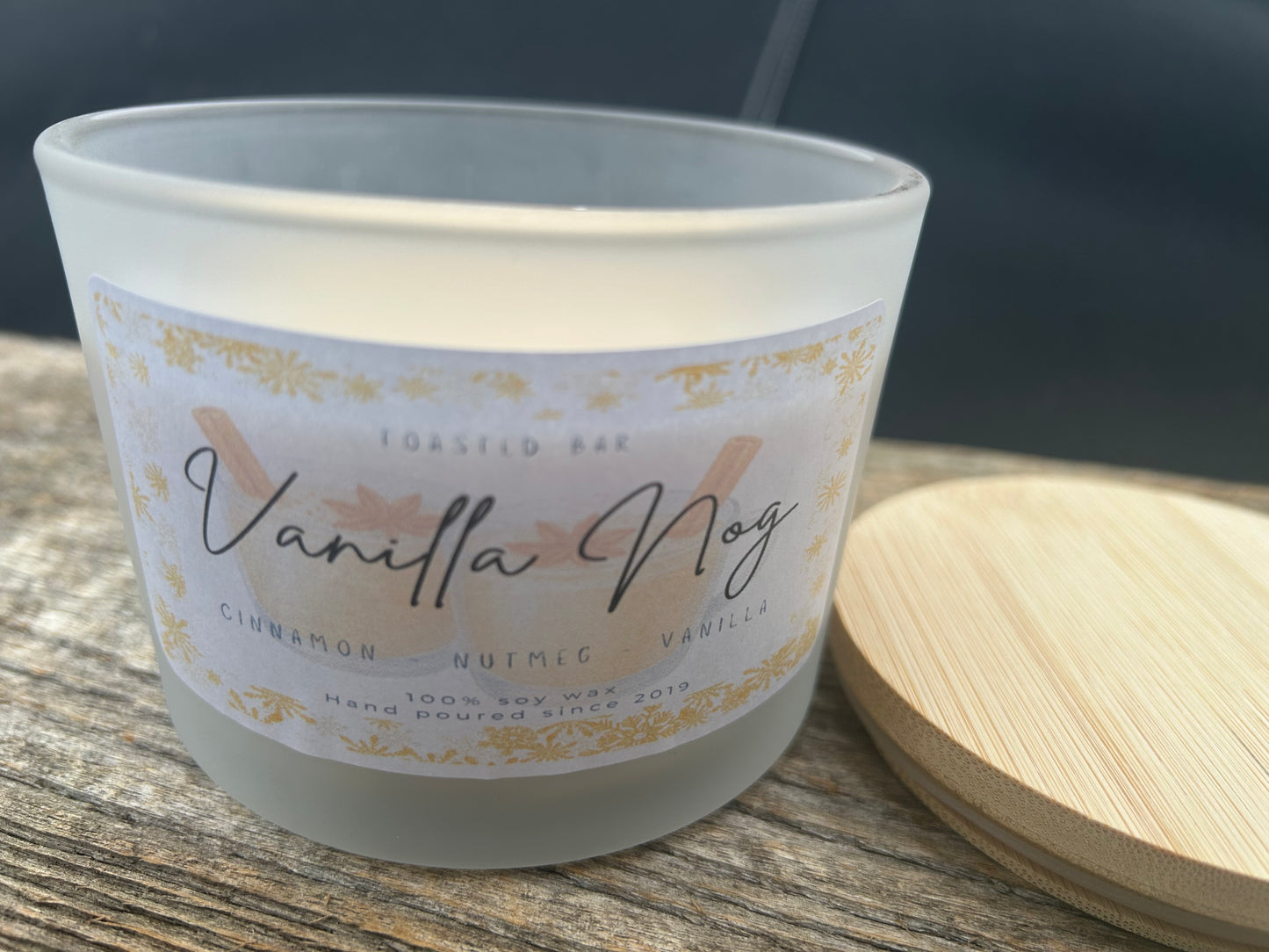 Vanilla Nog - Vanilla Eggnog Scented Soy Candle - Three Wick