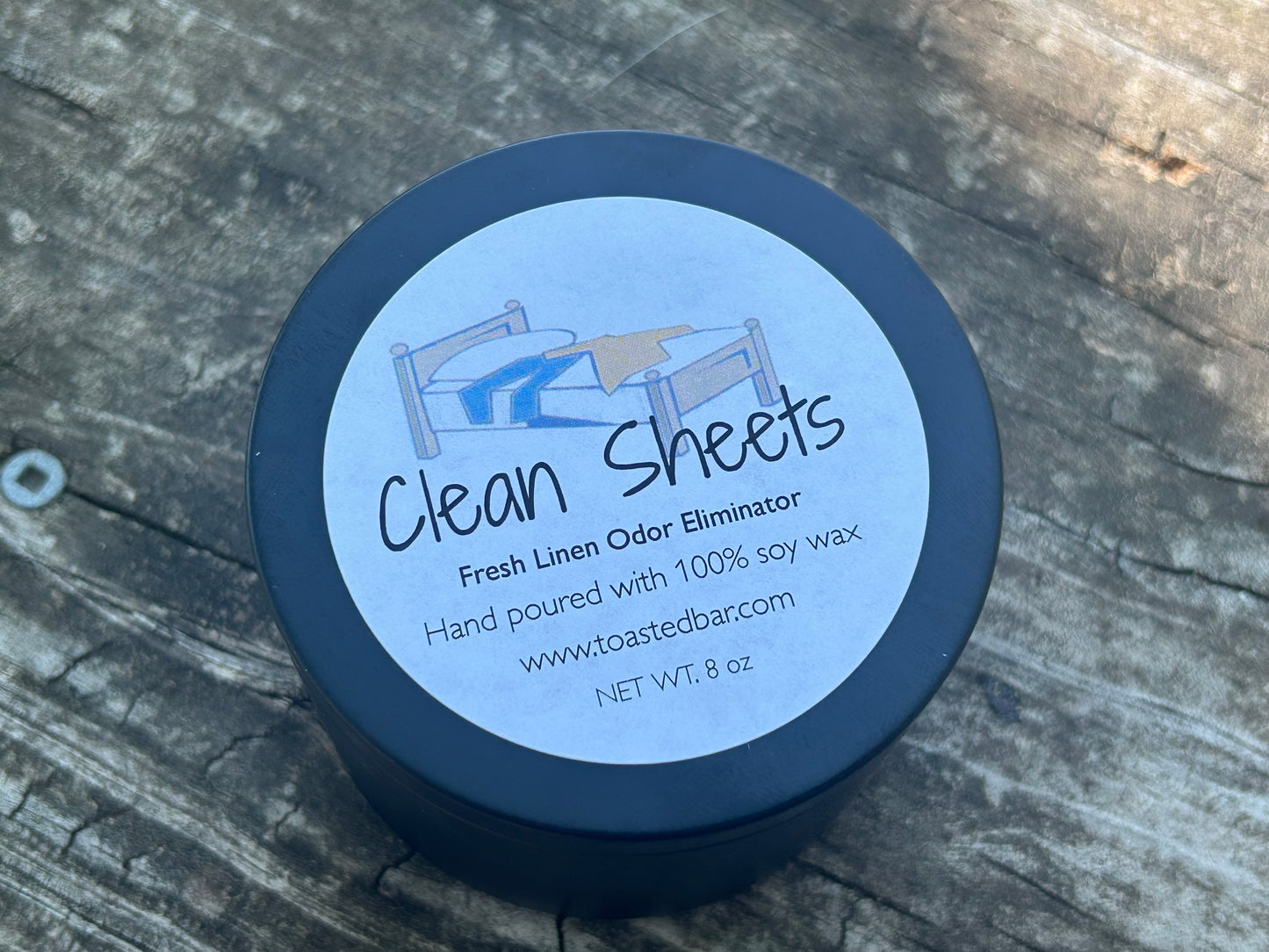 Clean Sheets - Fresh Linen Scented Odor Eliminating Soy Candle