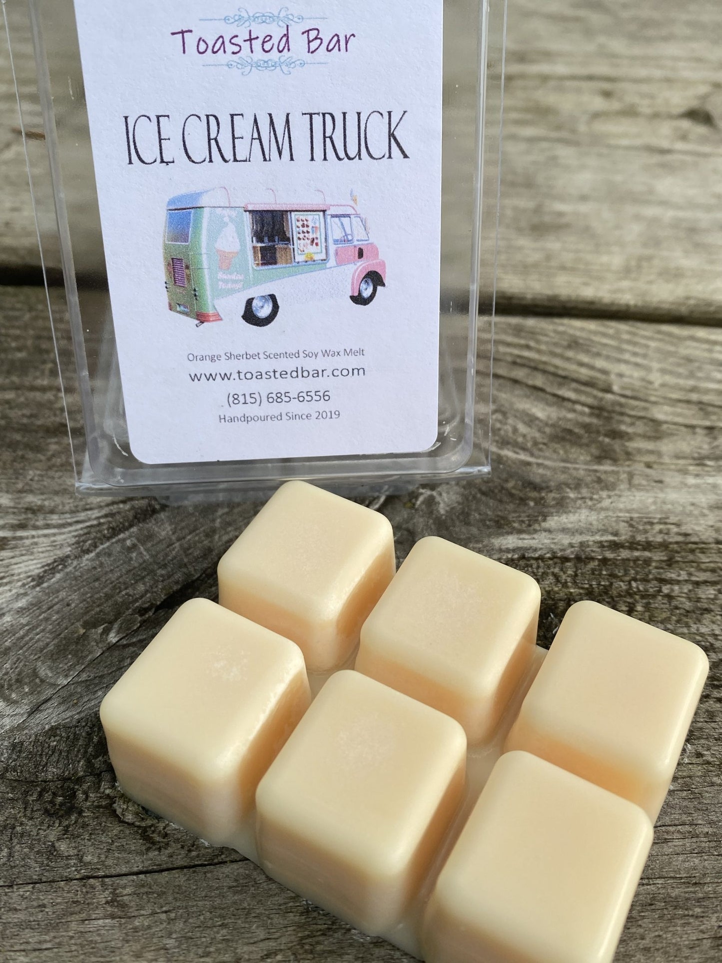 Ice Cream Truck - Orange Sherbet Scented Soy Wax Melt image 2