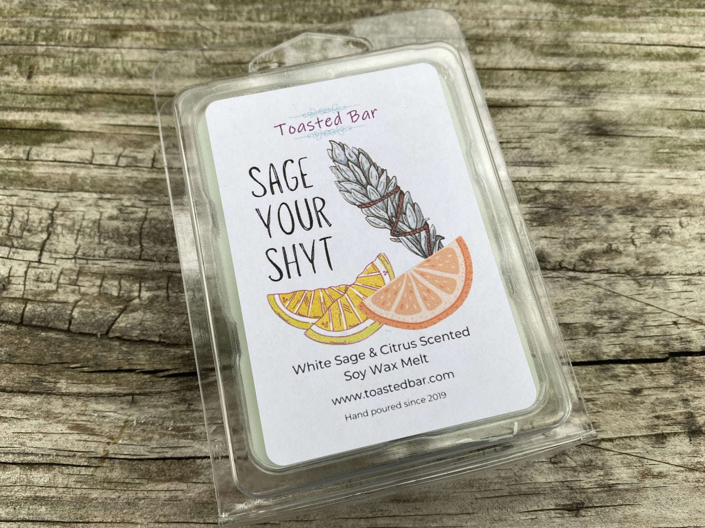 Sage Your Shyt - White Sage and Citrus Scented Soy Wax Melt image 0