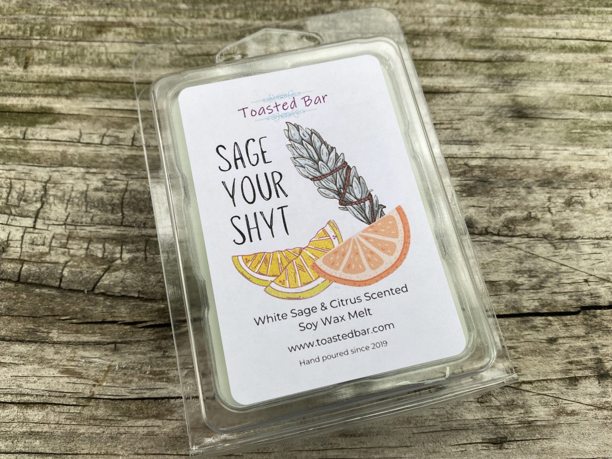 Sage Your Shyt - White Sage and Citrus Scented Soy Wax Melt image 3