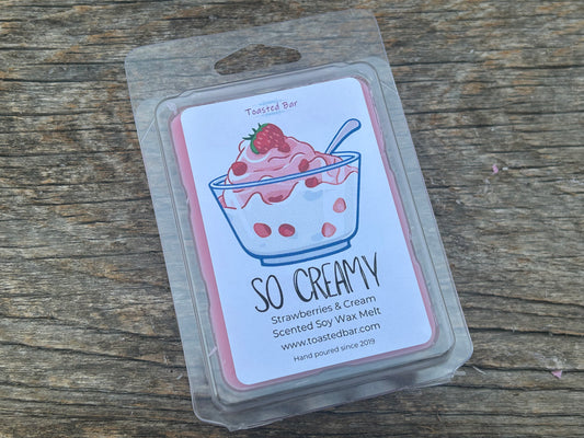 So Creamy - Strawberries n Cream Scented Soy Wax Melt
