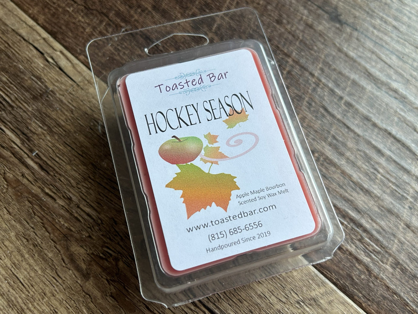Hockey Season - Apple and Maple Bourbon Scented Soy Wax Melt image 0