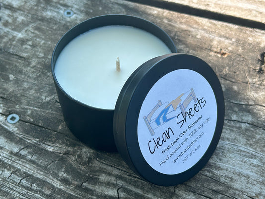Clean Sheets - Fresh Linen Scented Odor Eliminating Soy Candle