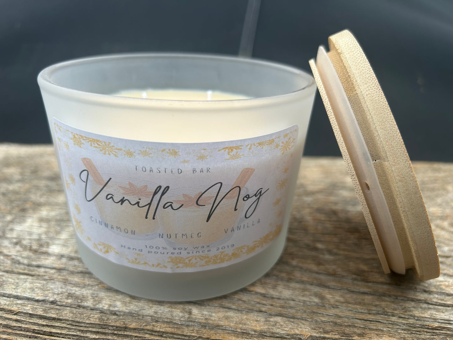 Vanilla Nog - Vanilla Eggnog Scented Soy Candle - Three Wick