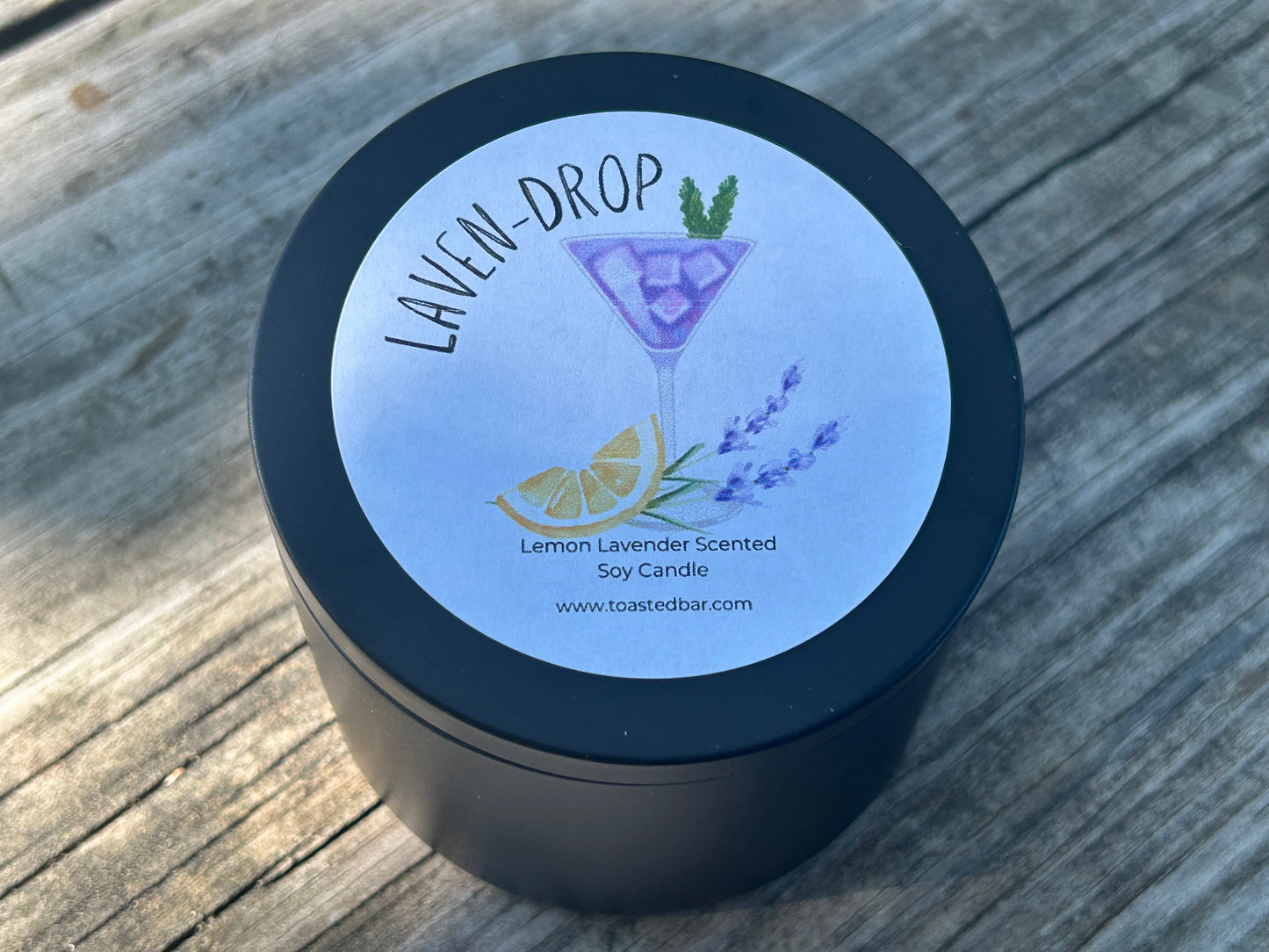 LavenDrop - Lemon Lavender Scented Soy Candle