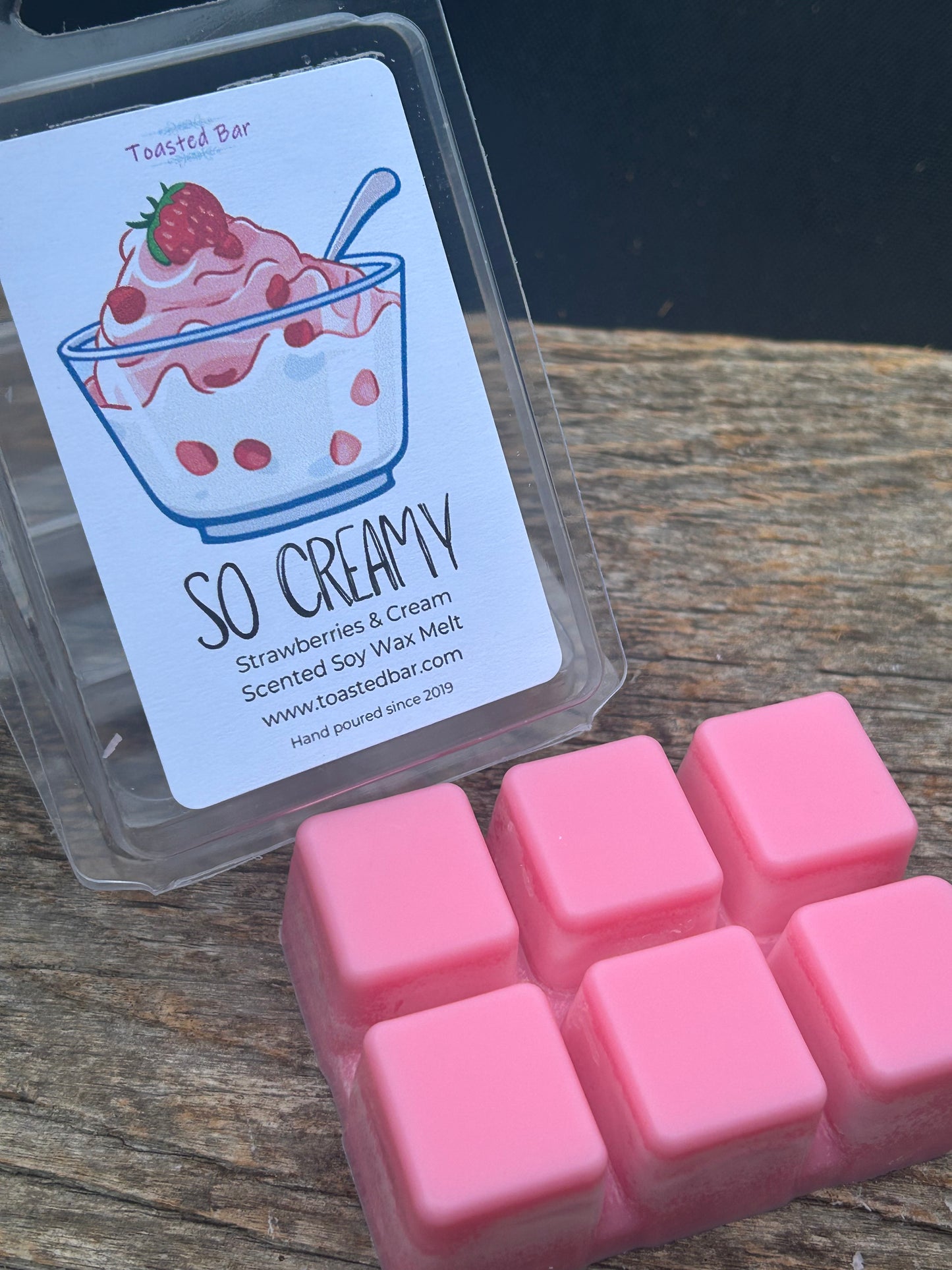 So Creamy - Strawberries n Cream Scented Soy Wax Melt