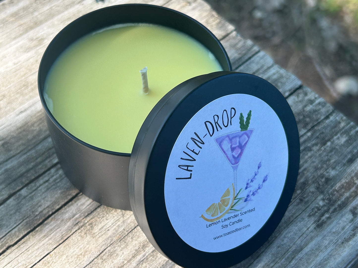 LavenDrop - Lemon Lavender Scented Soy Candle